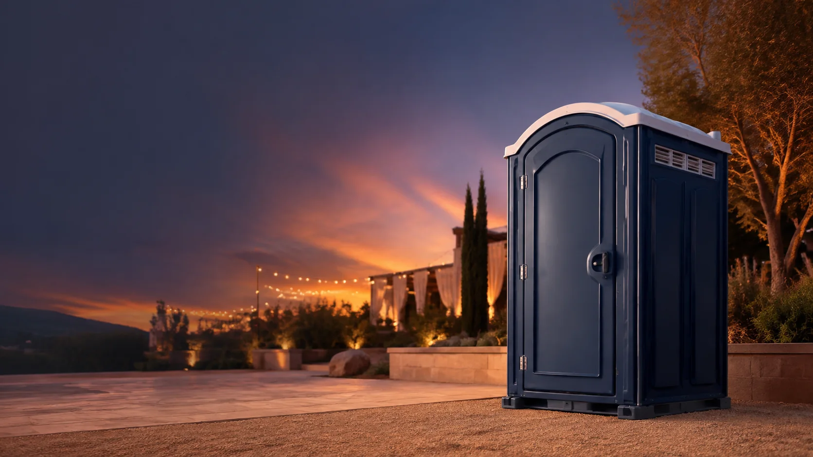 Portable restroom shown for rental planning in Cottonwood Heights, UT